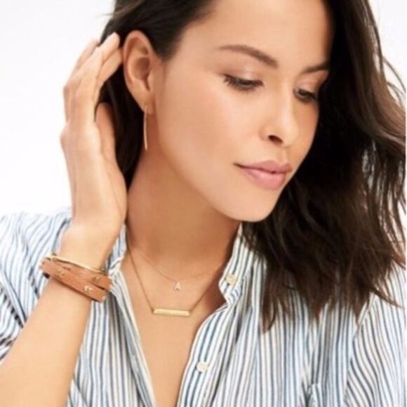 Stella & Dot Chevron Leather Wrap Bracelet - Picture 6 of 10